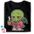 Ébredező Cthulhu cool férfi póló (fekete)