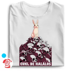 Cuki de halálos cool férfi póló (fehér)