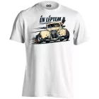 Én léptem cool férfi póló (fehér)