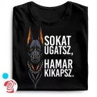 Sokat ugatsz, hamar kikapsz cool férfi póló (fekete)