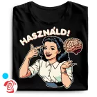 Használd az agyad cool férfi póló (fekete)