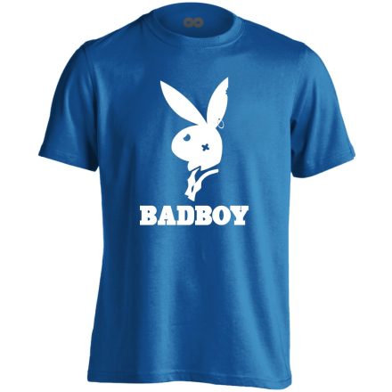 Felirat "bad boy" férfi póló (kék)