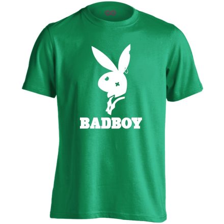Felirat "bad boy" férfi póló (zöld)