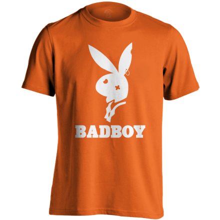 Felirat "bad boy" férfi póló (narancssárga)