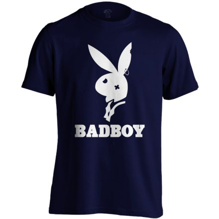 Felirat "bad boy" férfi póló (tengerészkék)