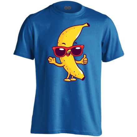 Cartoon "banán" férfi póló (kék)