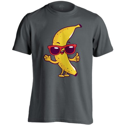 Cartoon "banán" férfi póló (szénszürke)