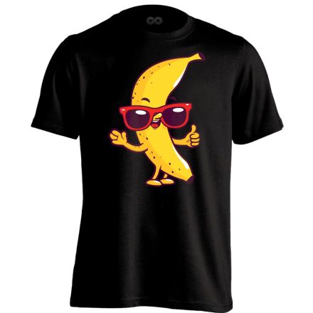Cartoon "banán" férfi póló (fekete)