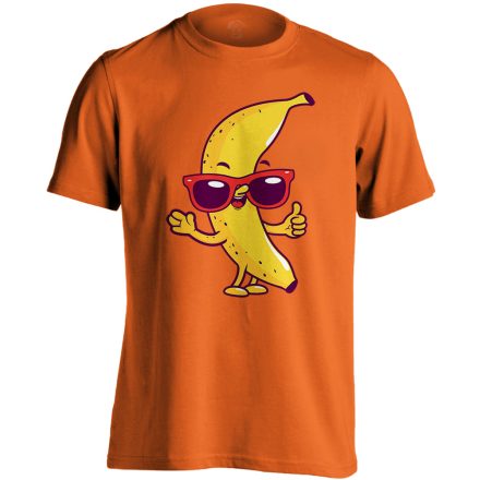 Cartoon "banán" férfi póló (narancssárga)