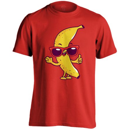 Cartoon "banán" férfi póló (piros)