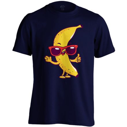 Cartoon "banán" férfi póló (tengerészkék)