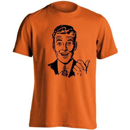 Portré "retroférfi" férfi póló (narancssárga)