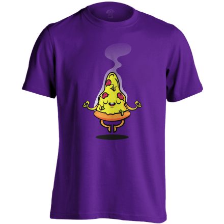 Cartoon "pizza" férfi póló (lila)