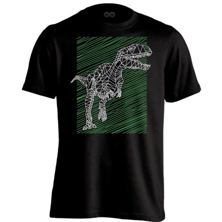 Absztrakt "T-Rex" férfi póló (fekete)