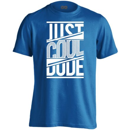 Felirat "cool dude" férfi póló (kék)