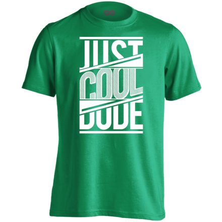 Felirat "cool dude" férfi póló (zöld)