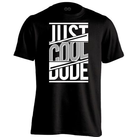 Felirat "cool dude" férfi póló (fekete)