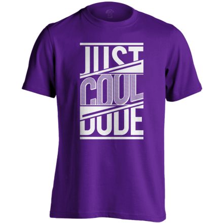 Felirat "cool dude" férfi póló (lila)