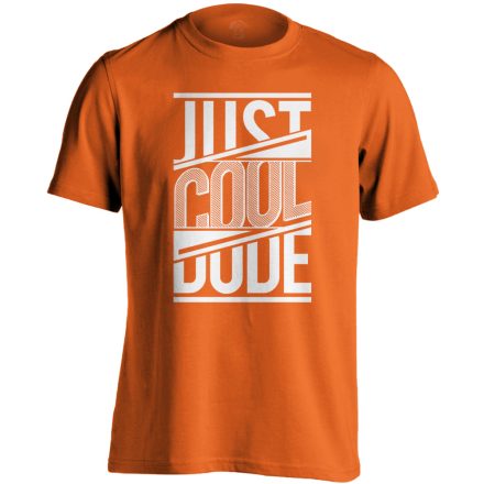 Felirat "cool dude" férfi póló (narancssárga)