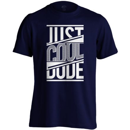 Felirat "cool dude" férfi póló (tengerészkék)