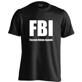FBI férfi póló (fekete)