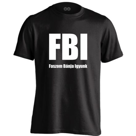 FBI férfi póló (fekete)