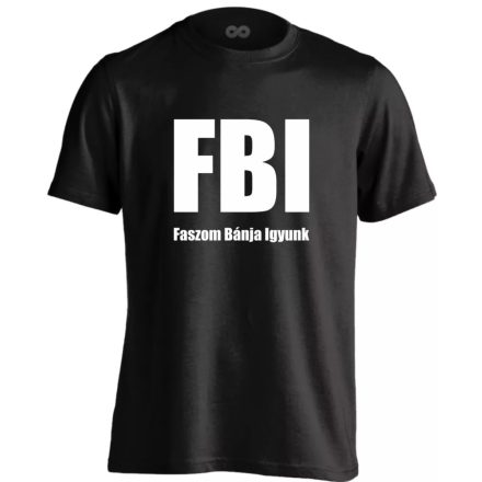 FBI férfi póló (fekete) akciós póló - XL