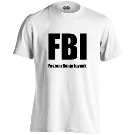 FBI férfi póló (fehér)