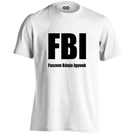 FBI férfi póló (fehér) akciós póló - 2XL