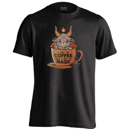 Coffee et magicae cool férfi póló (fekete)