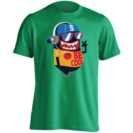 Cartoon "becool" férfi póló (zöld)
