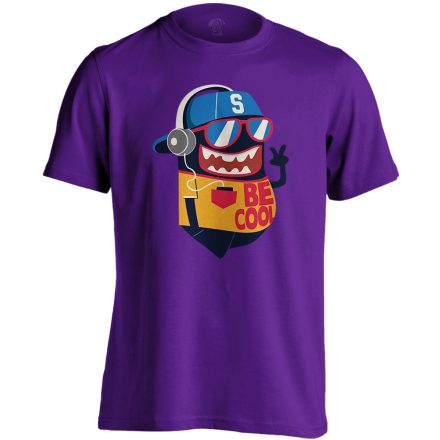 Cartoon "becool" férfi póló (lila)