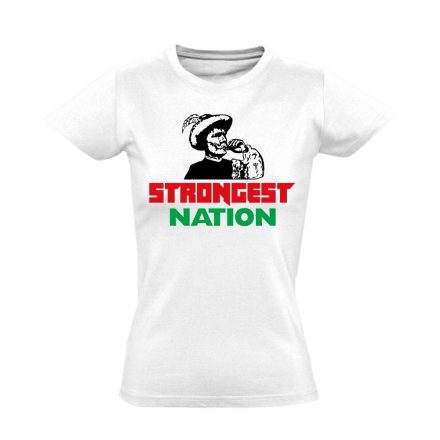 Strongest Nation női póló (fehér)