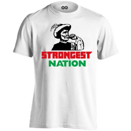 Strongest Nation férfi póló (fehér)