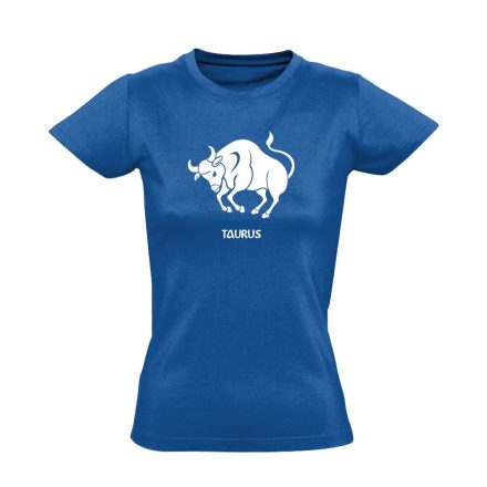 Alfa bika csillagjegyes női póló (kék)