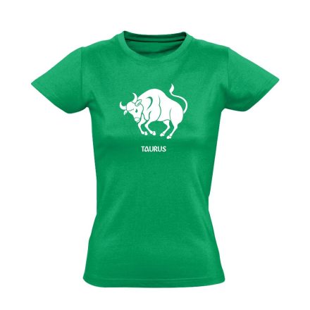 Alfa bika csillagjegyes női póló (zöld)