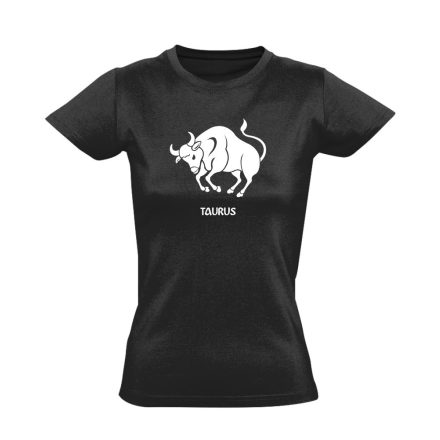 Alfa bika csillagjegyes női póló (fekete)
