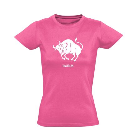 Alfa bika csillagjegyes női póló (rózsaszín)