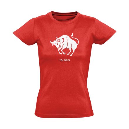 Alfa bika csillagjegyes női póló (piros)