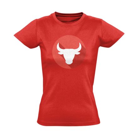 Epszilon bika csillagjegyes női póló (piros)