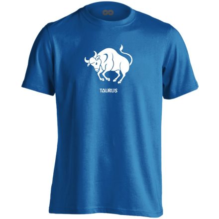 Alfa bika csillagjegyes férfi póló (kék)