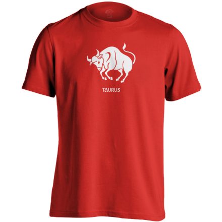 Alfa bika csillagjegyes férfi póló (piros)
