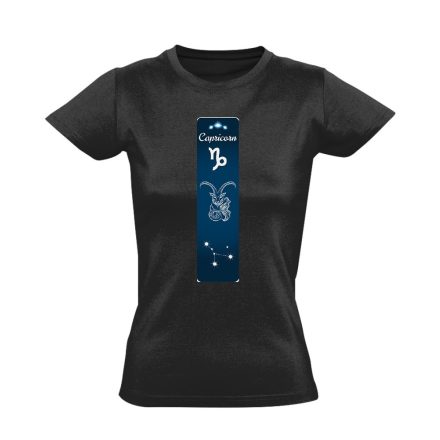 Delta bak csillagjegyes női póló (fekete)