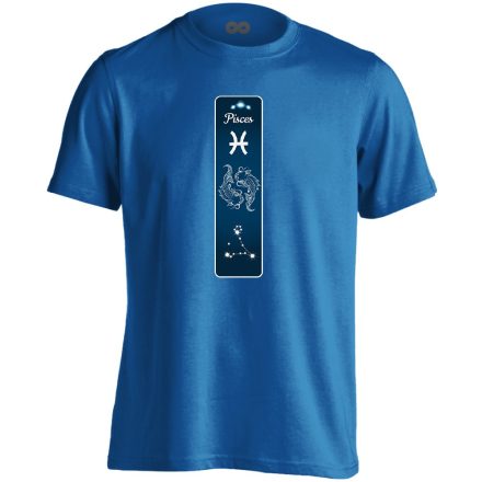 Delta halak csillagjegyes férfi póló (kék)