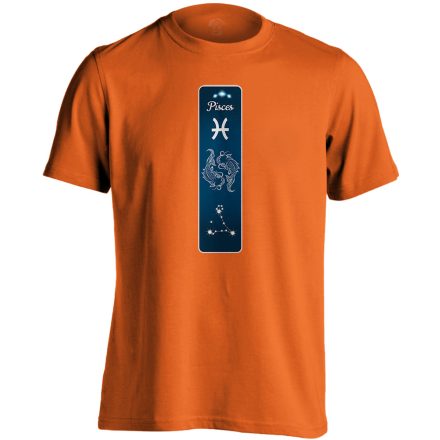 Delta halak csillagjegyes férfi póló (narancssárga)