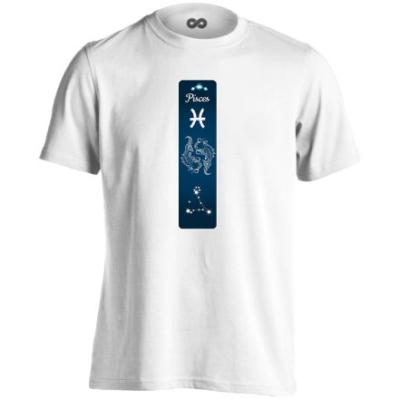 Delta halak csillagjegyes férfi póló (fehér)