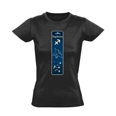 Delta nyilas csillagjegyes női póló (fekete)