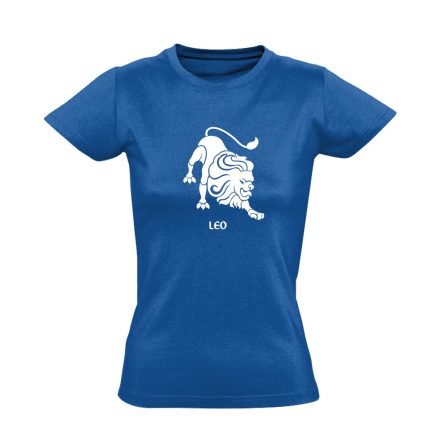 Alfa oroszlán csillagjegyes női póló (kék)