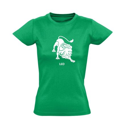 Alfa oroszlán csillagjegyes női póló (zöld)
