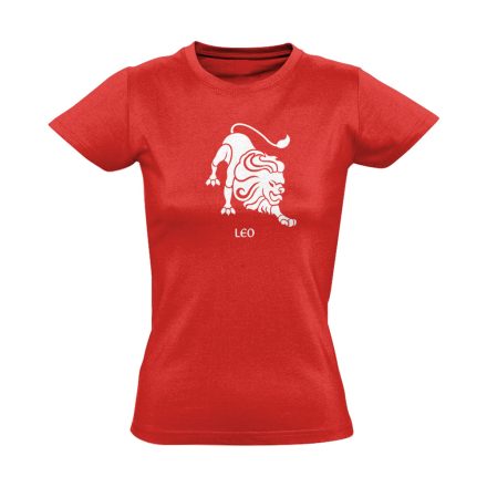 Alfa oroszlán csillagjegyes női póló (piros)